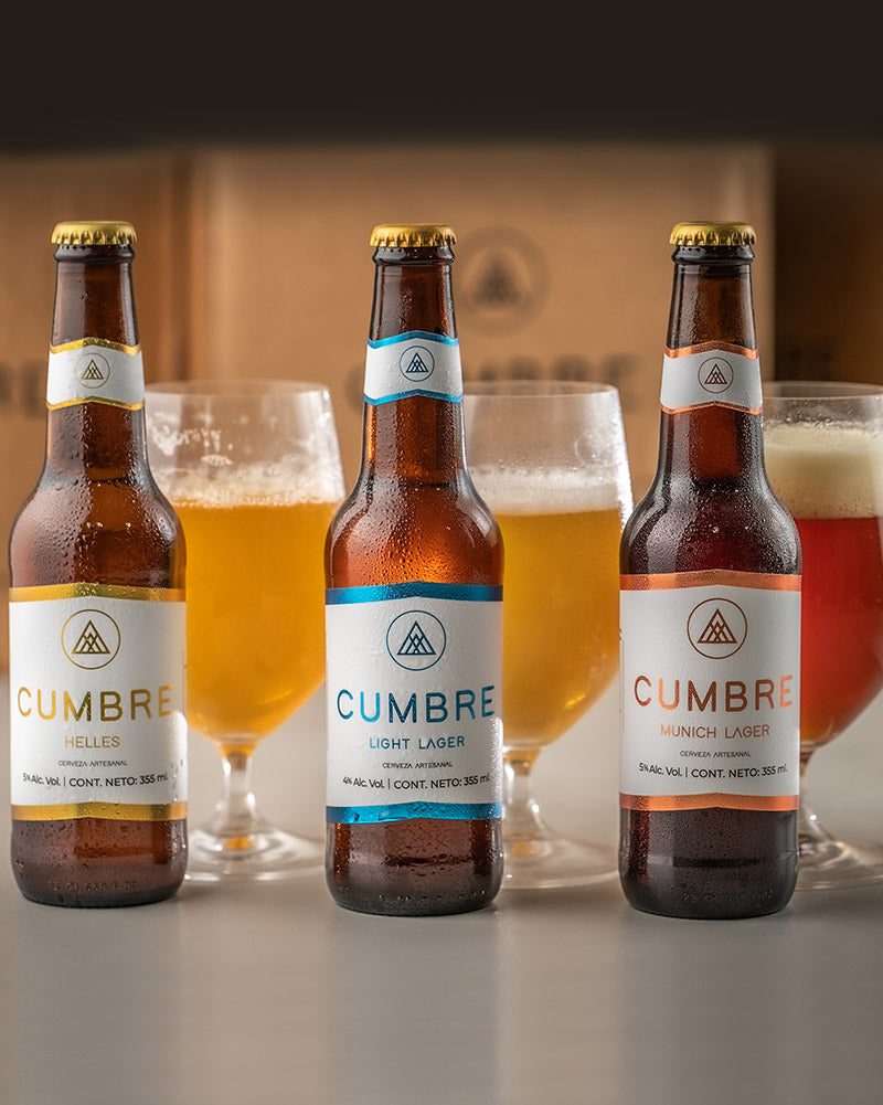 Cerveza Cumbre Pack Mixto Helles, Munich Lager y Light Lager