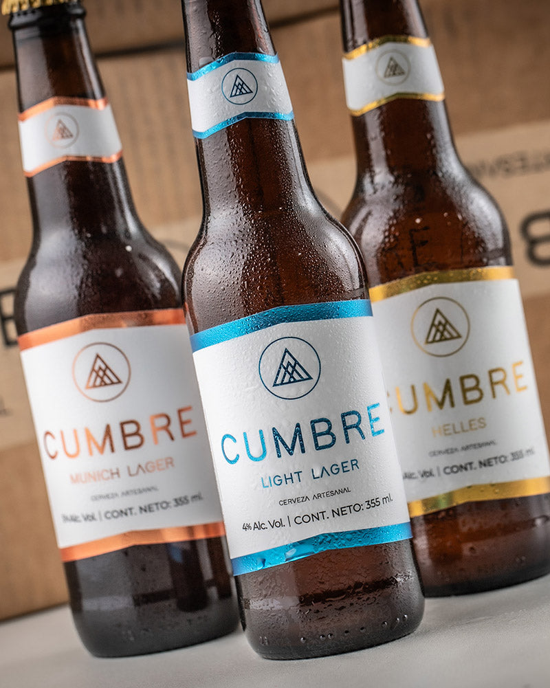 Cerveza Cumbre Pack Mixto Helles, Munich Lager y Light Lager